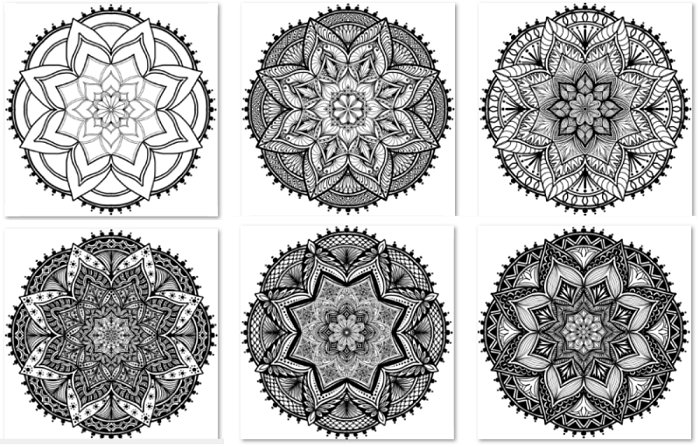 Digital Mandala designs