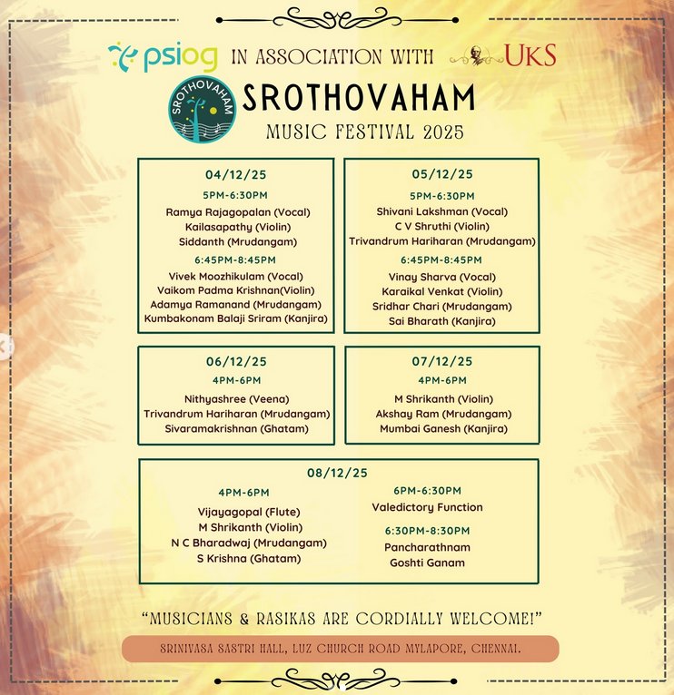 Srothovaham Music Festival 2025
