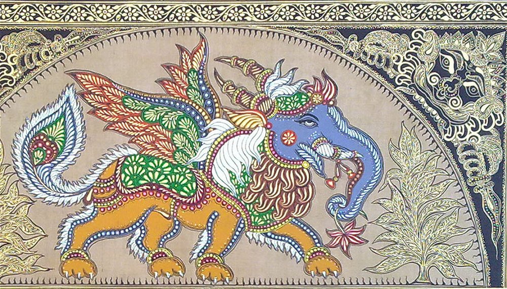 Tussar painting by Laxmi Meher